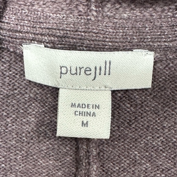 NWOT JJill PureJill long Cardigan. Purple and Gray. Size M - Picture 4 of 6